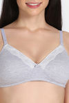 Rosaline Everyday Essentials Padded Non Wired Medium Coverage T-Shirt Bra - Grey Melange — thumbnail 4